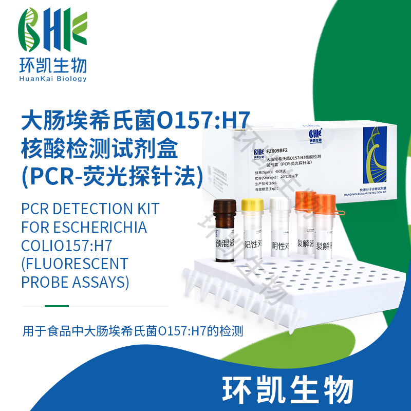 FZ009BF2 大腸埃希氏菌O157:H7核酸檢測(cè)試劑盒(PCR-熒光探針?lè)? 48test